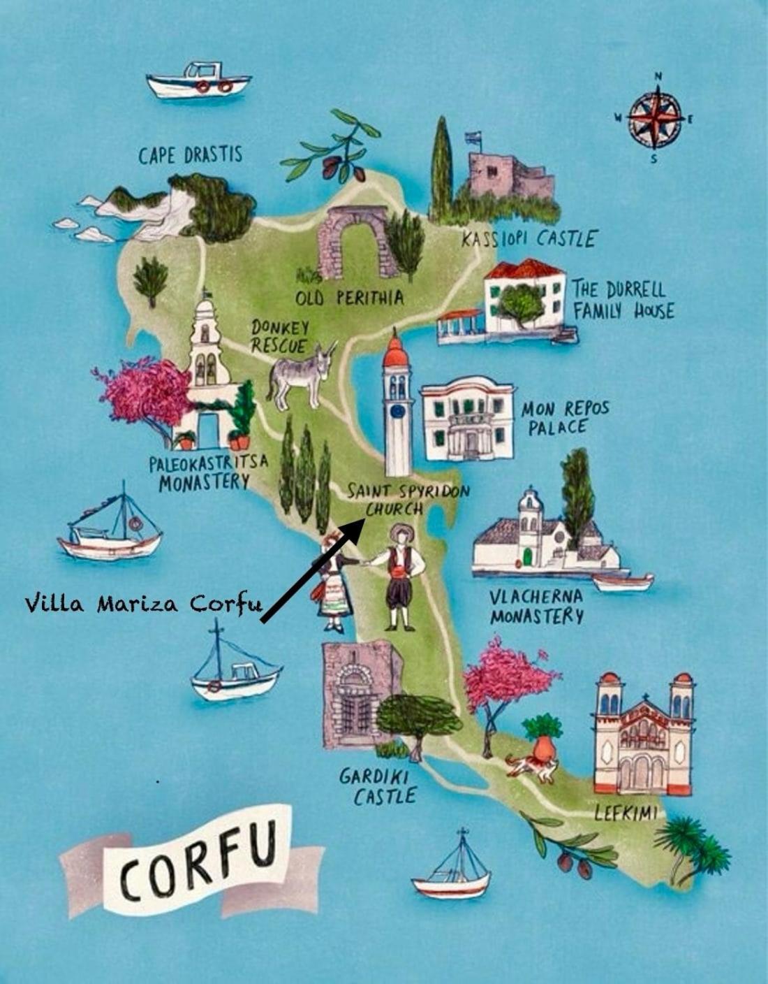 Villa Mariza Corfu Kamara  المظهر الخارجي الصورة